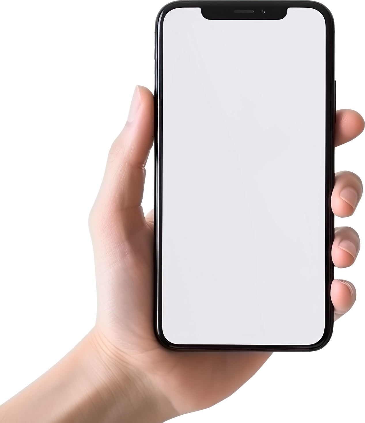 hand hold phone mockup